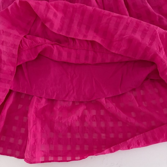 NWOT Anthropologie Francesca Tiered Midi Dress Size Medium Petite. Hot pink - Picture 8 of 14